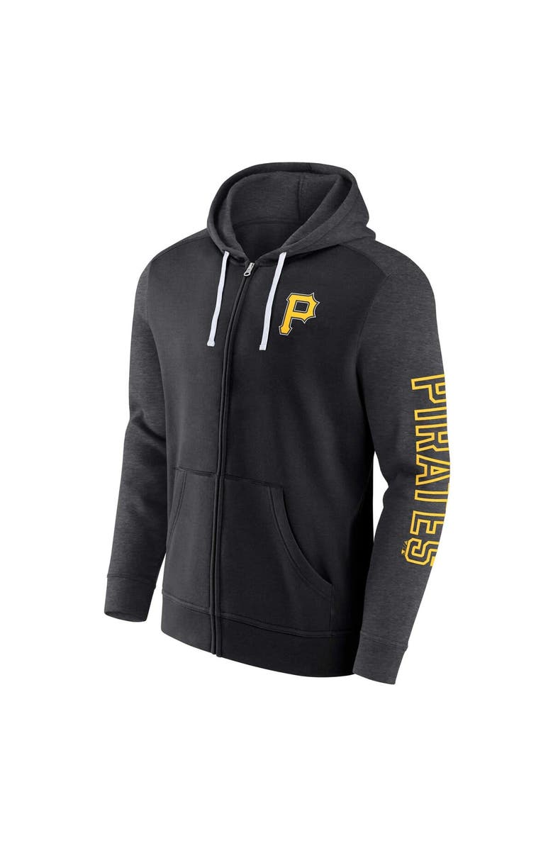 FANATICS Men's Fanatics Branded Black Pittsburgh Pirates Offensive Line Up Lightweight Full-Zip Hoodie, Alternate, color, Black