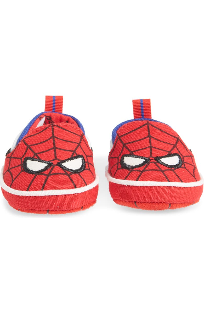 TOMS x Marvel Lima Spider Man Slip-On Crib Shoe, Alternate, color,
