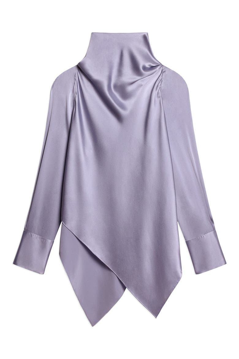 Silk Cowl Neck Top, Main, color, ALEUTIAN