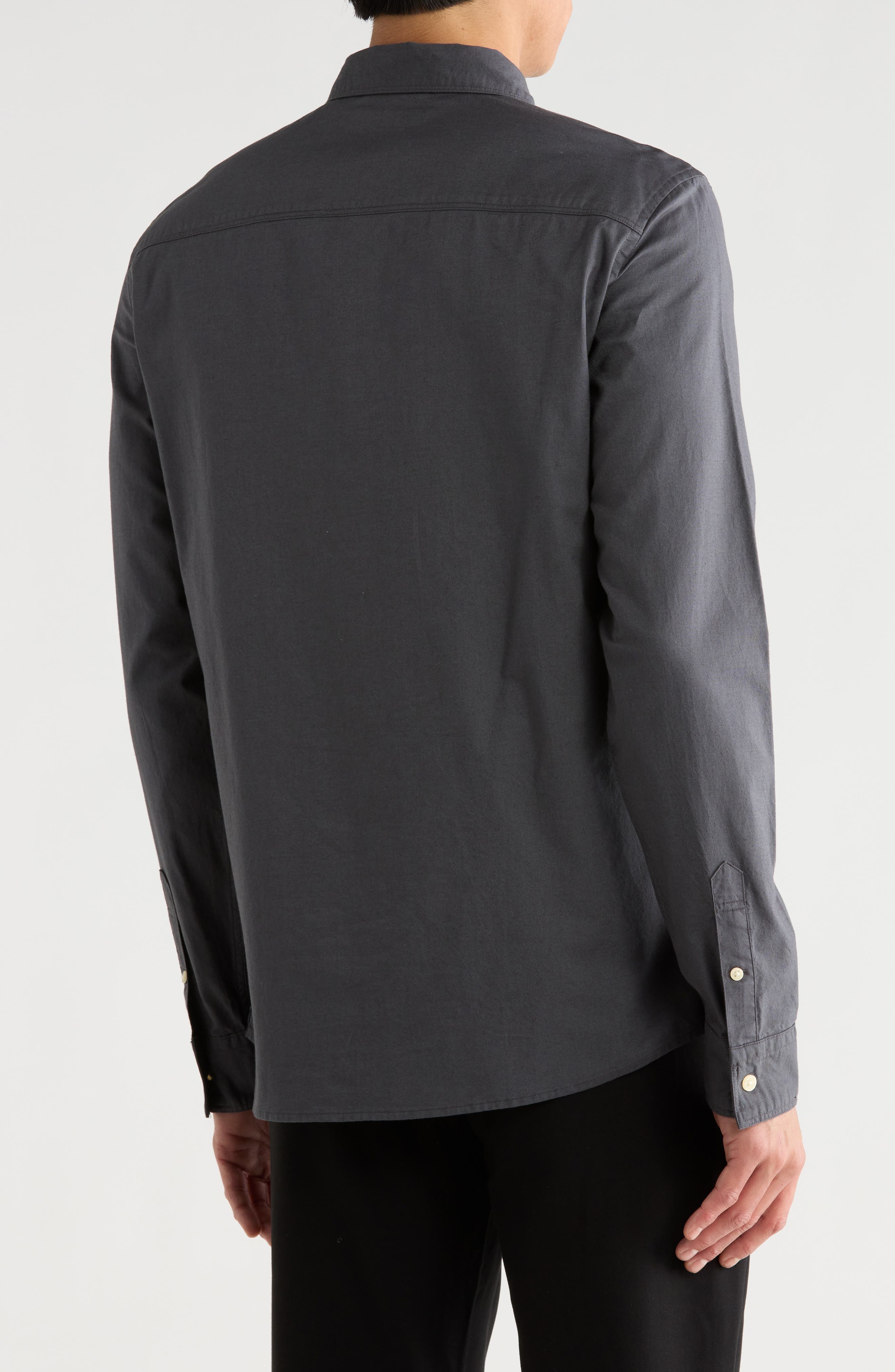 Azur Long Sleeve Cotton Button-Up Shirt - image 4