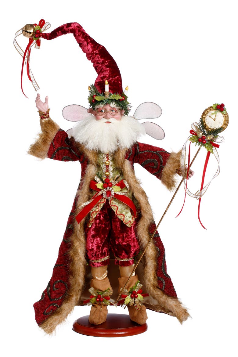 Father Christmas Fairy On Base, Main, color, Red