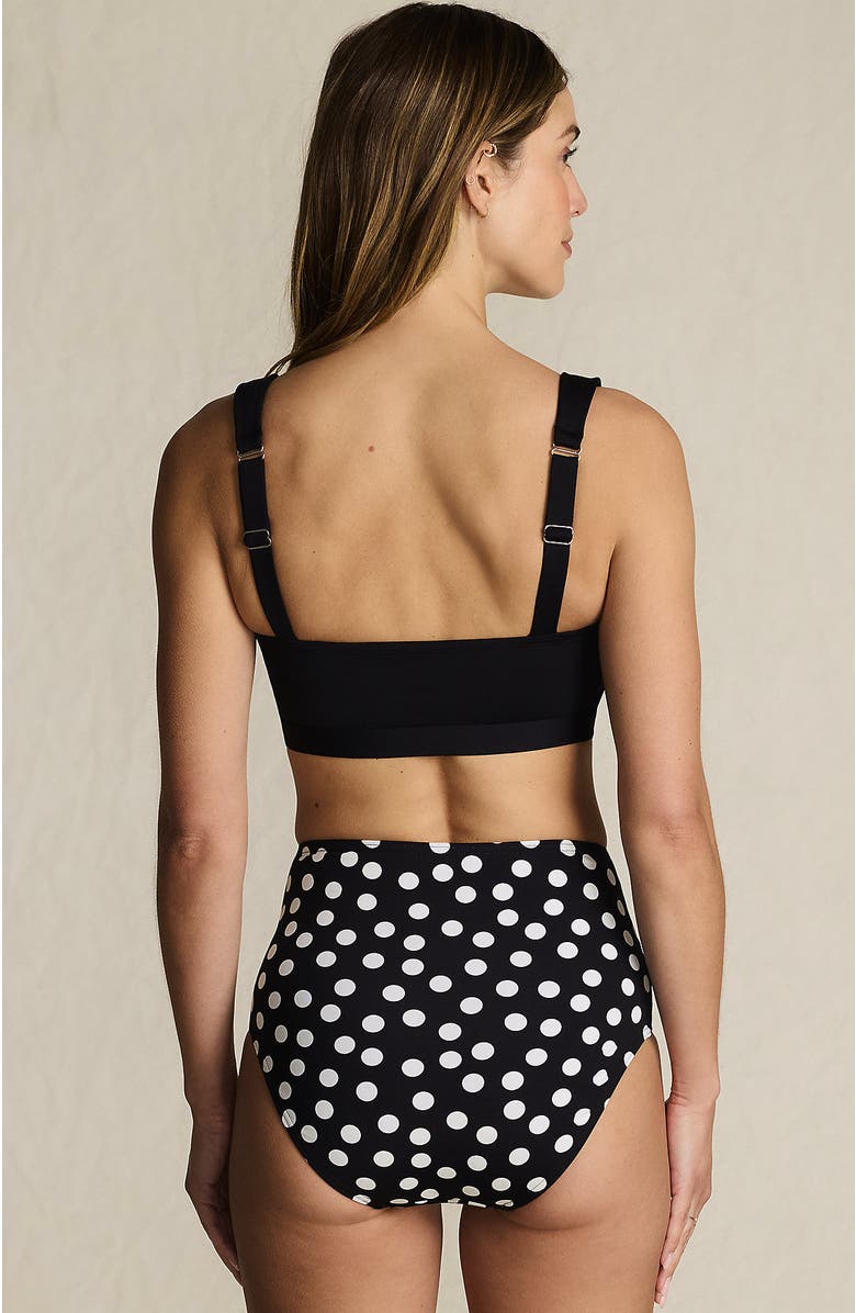 Lands' End Twist Front Bikini Top, Alternate, color, Black