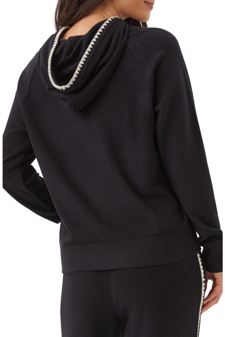 Edge Stitch Hoodie, Alternate, color, BLACK