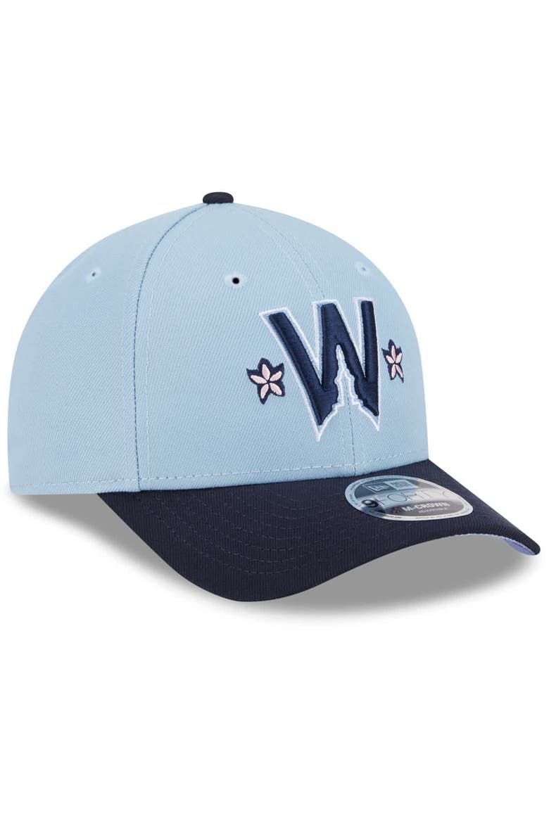 Men's New Era Light Blue/Navy Washington Nationals 2025 City Connect 9FORTY M-Crown Adjustable Hat, Alternate, color, Light Blue
