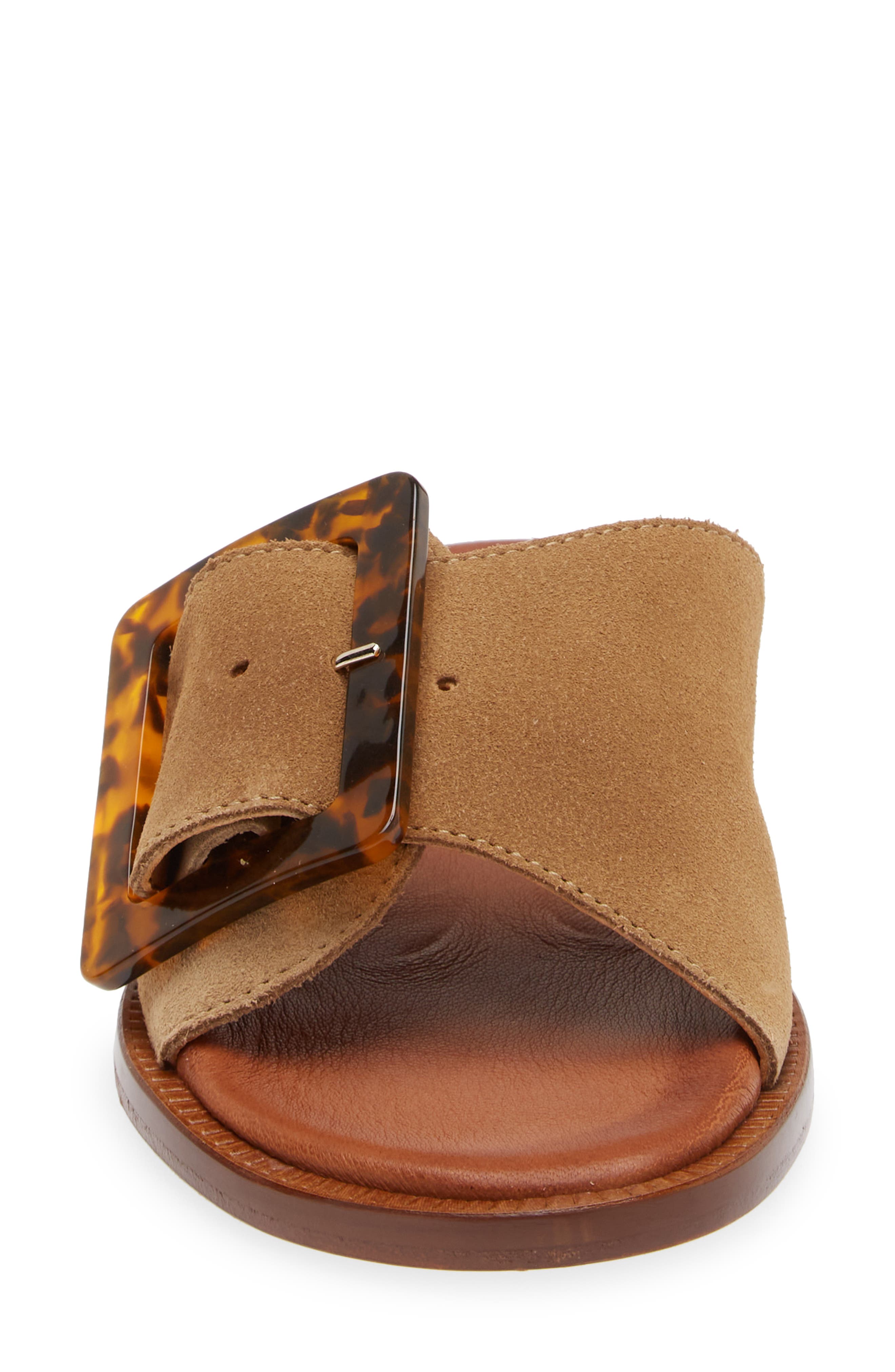 Penelope Chilvers Biarritz Buckle Sandal, Alternate, color, Camel