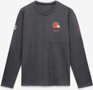 Nike Men's Nike Anthracite Cleveland Browns Sideline Coaches UV Dri-FIT Long Sleeve Shirt