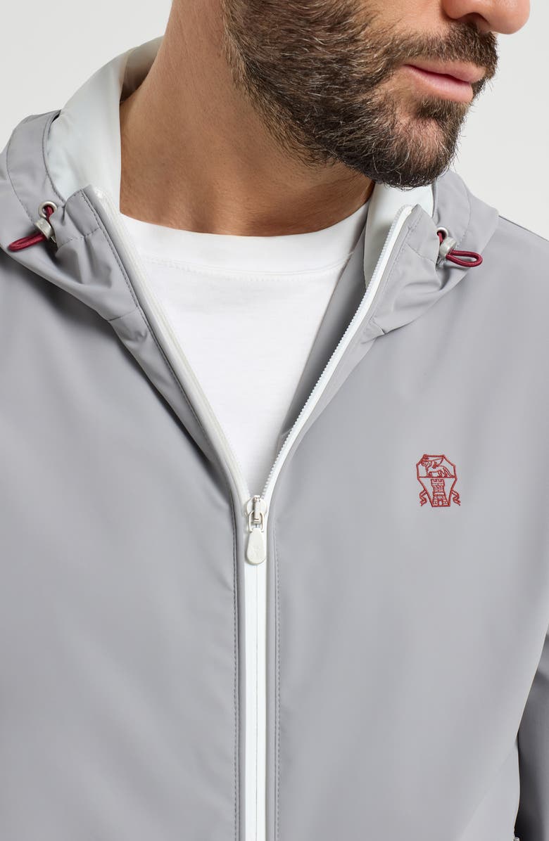 Brunello Cucinelli Nylon jacket, Alternate, color, Grey