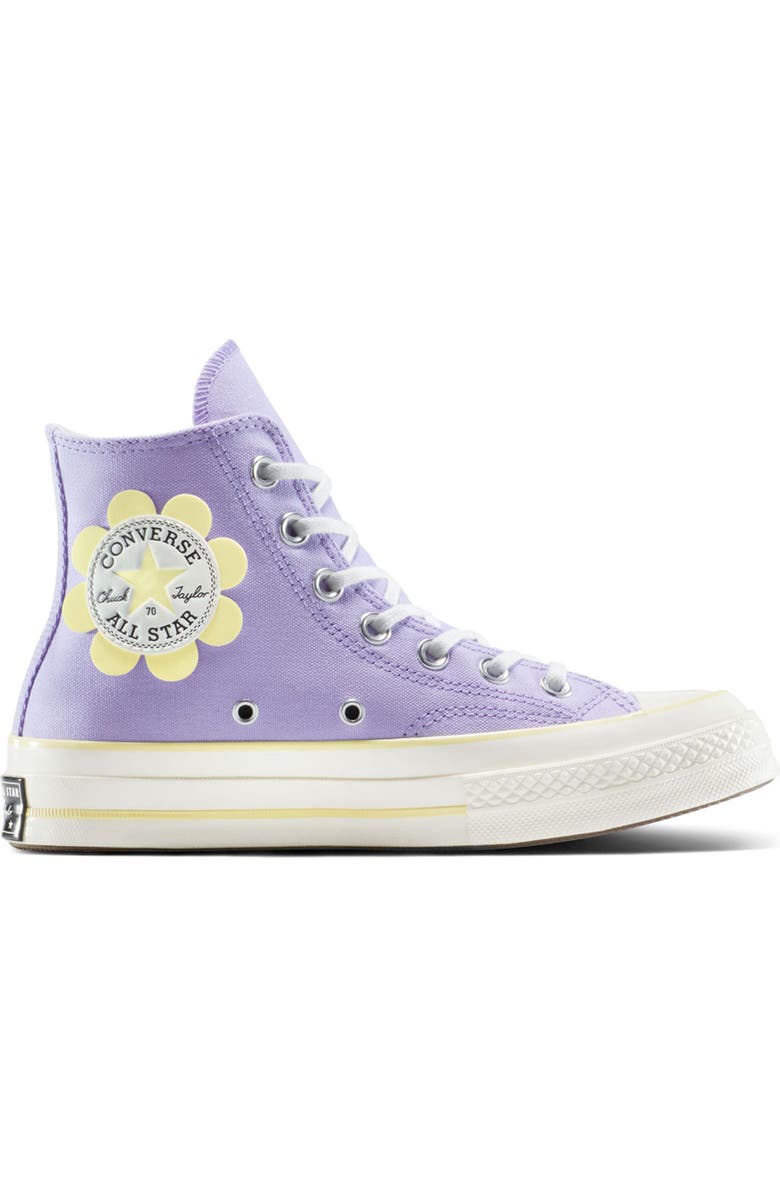Converse Chuck 70 Canvas High Top Sneaker, Alternate, color, Violet Heat/ Egret
