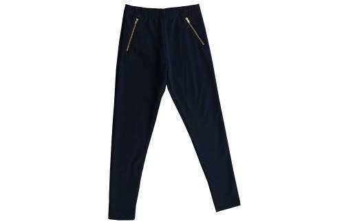 Busy Bees Zipper Pocket Leggings in Navy Knit 
