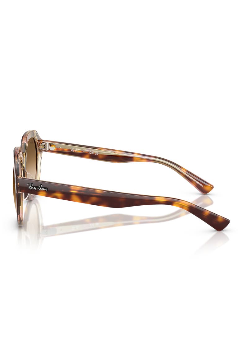 Gina 53mm Gradient Square Sunglasses, Alternate, color, CLEAR BROWN MULTI