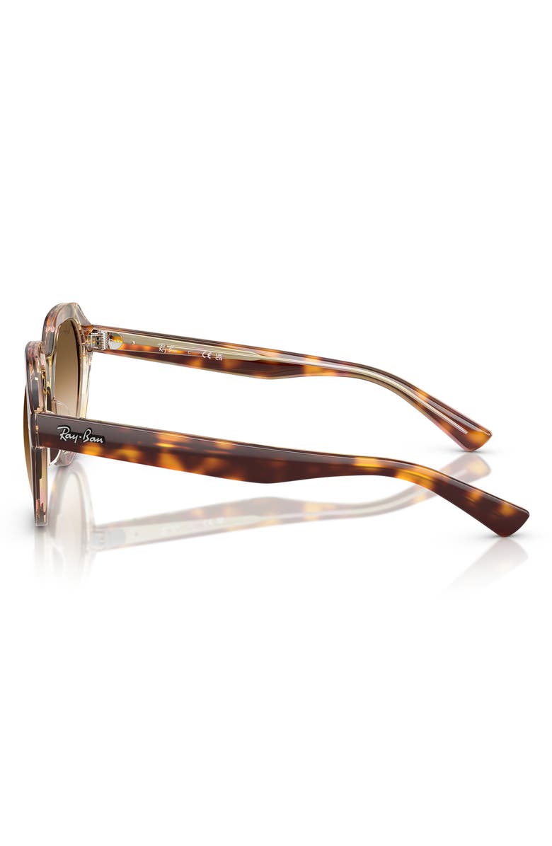 Ray-Ban Gina 53mm Gradient Square Sunglasses, Alternate, color, Clear Brown Multi