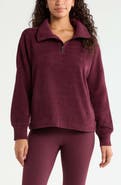 Zella Half Zip Waffle Stitch Sweatshirt