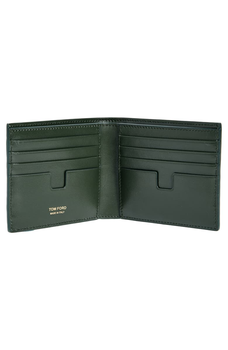 TOM FORD Croc Embossed Patent Leather Bifold Wallet, Alternate, color,