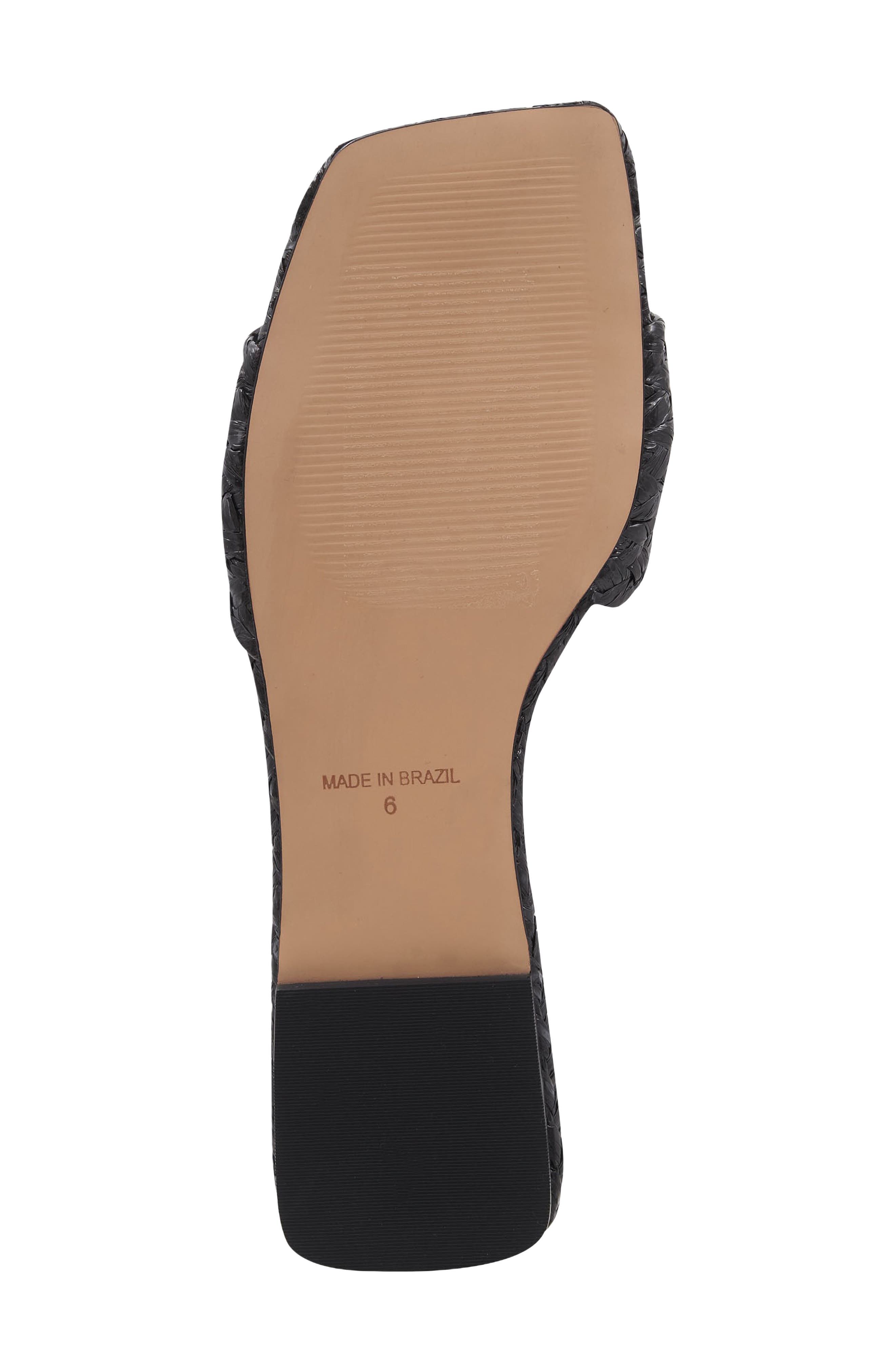 Alia Slide Sandal, Alternate, color, BLACK RAFFIA