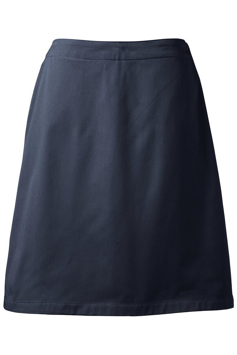School Uniform  Plus Size Blend Chino Skort Top of Knee, Alternate, color, Classic Navy