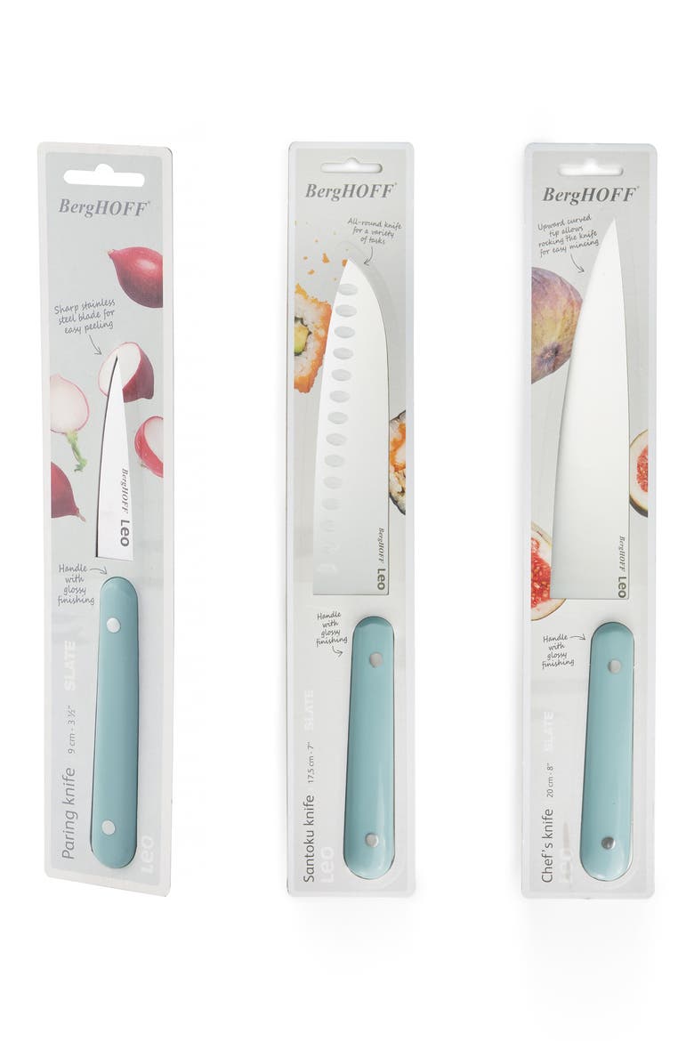 Slate 3-Piece Stainless Steel Knife Set, Alternate, color, SLATE