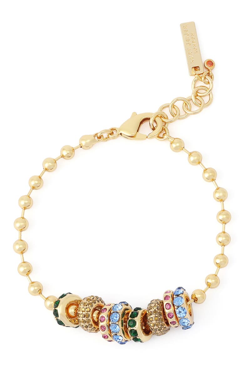 Gemstone Rondelle Ball Chain Bracelet, Main, color, MULTI