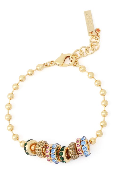 Gemstone Rondelle Ball Chain Bracelet