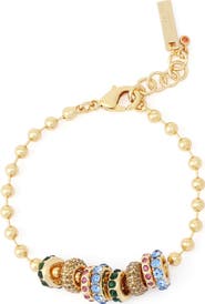 Kurt Geiger London Gemstone Rondelle Ball Chain Bracelet