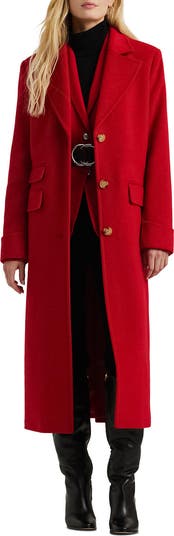 Longline Wool Blend Reefer Coat