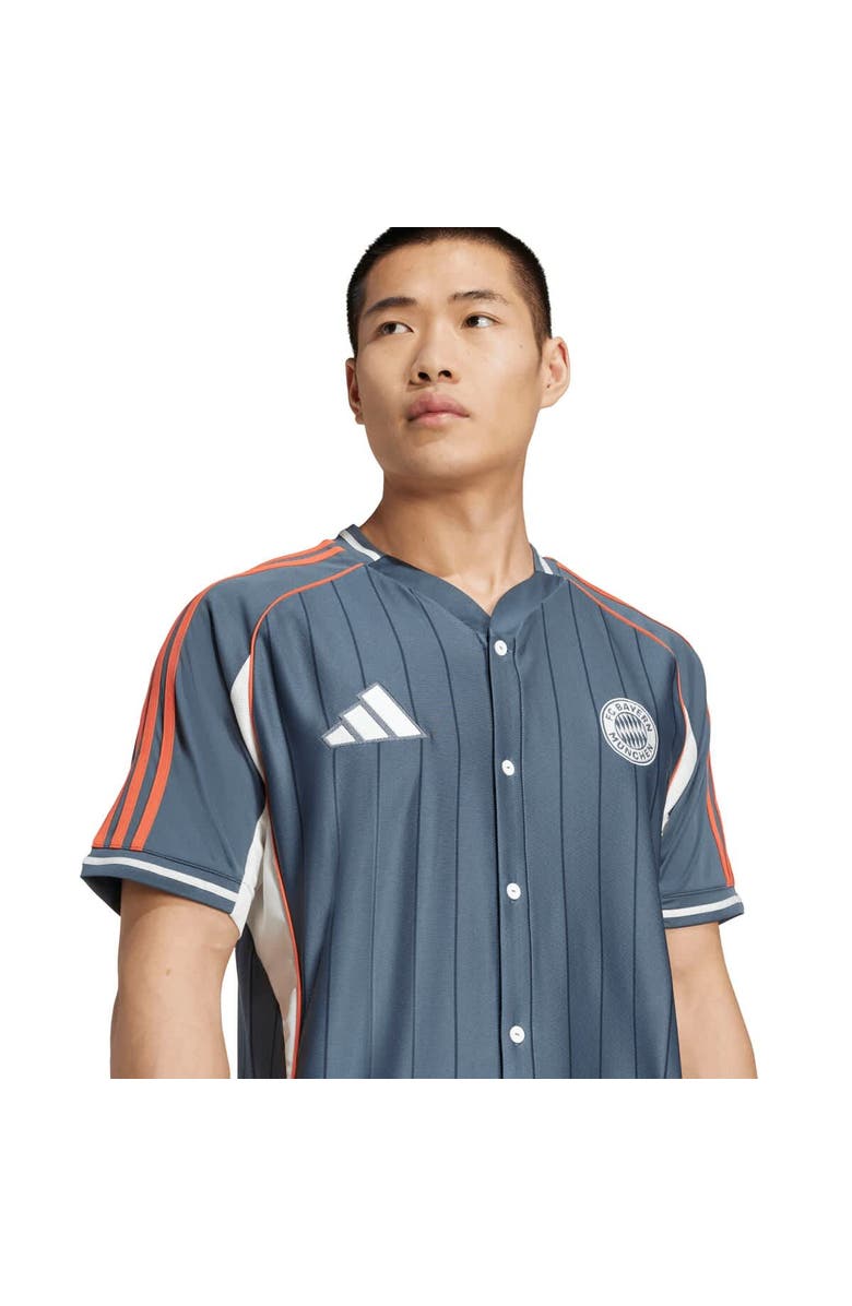 adidas Men's adidas Gray Bayern Munich US Pack Full-Button Baseball Jersey, Alternate, color, Gray