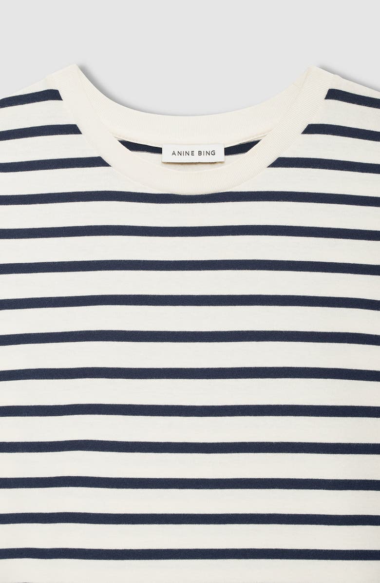 ANINE BING Wynne Dress Stripe, Alternate, color, Navy Stripe