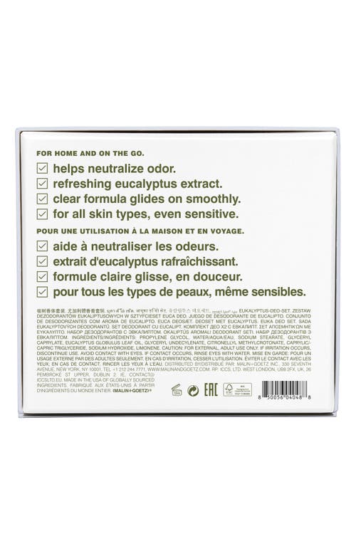 Malin + Goetz Malin+goetz Eucalyptus Deodorant Duo $48 Value