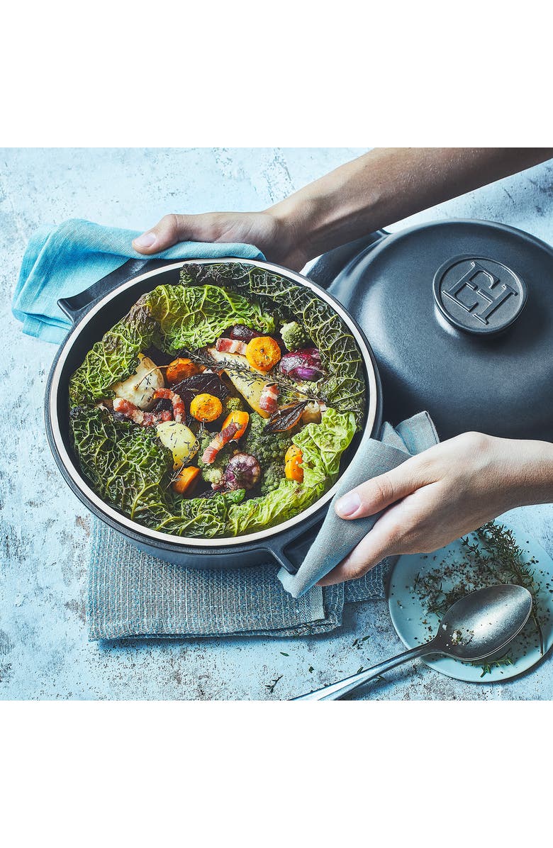 Emile Henry Delight 2 Quart Round Dutch Oven, Slate, Alternate, color, Slate