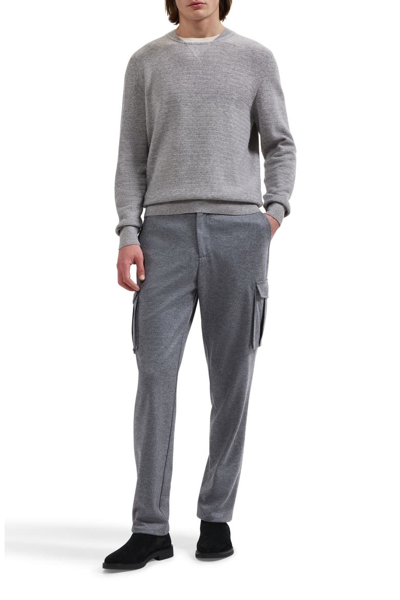 Wool & Cashmere Crewneck Sweater, Alternate, color, SMOKE GREY