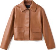 MANGO Sabina Faux Leather Jacket