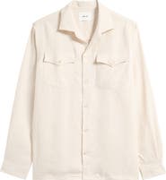 NN07 Pax 5708 Long Sleeve Linen Camp Shirt