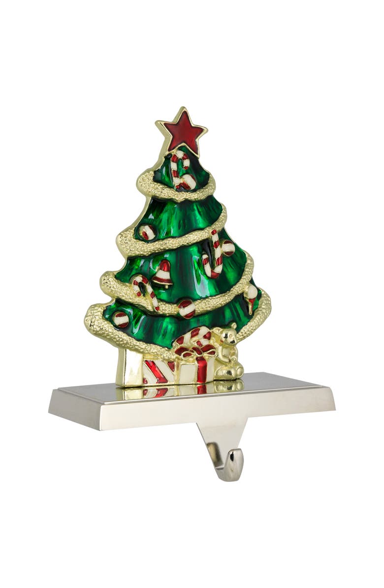 Northlight Decorated Christmas Tree Metal Stocking Holder - 6", Alternate, color, 