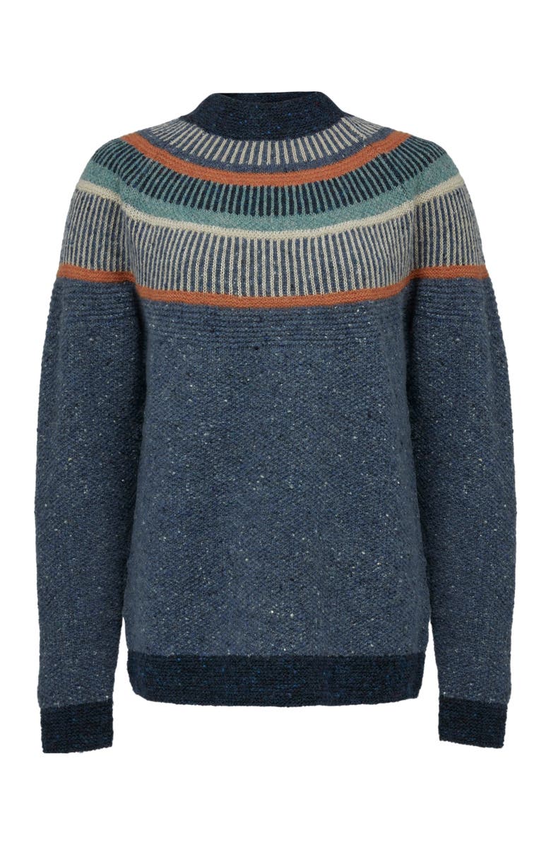 Celtic & Co. Statement Donegal Wool Sweater, Alternate, color, Indigo