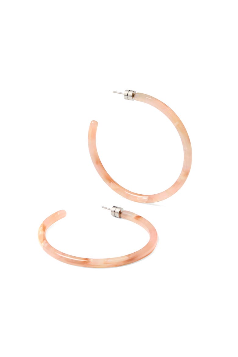 Large Hoops, Alternate, color, Blossom