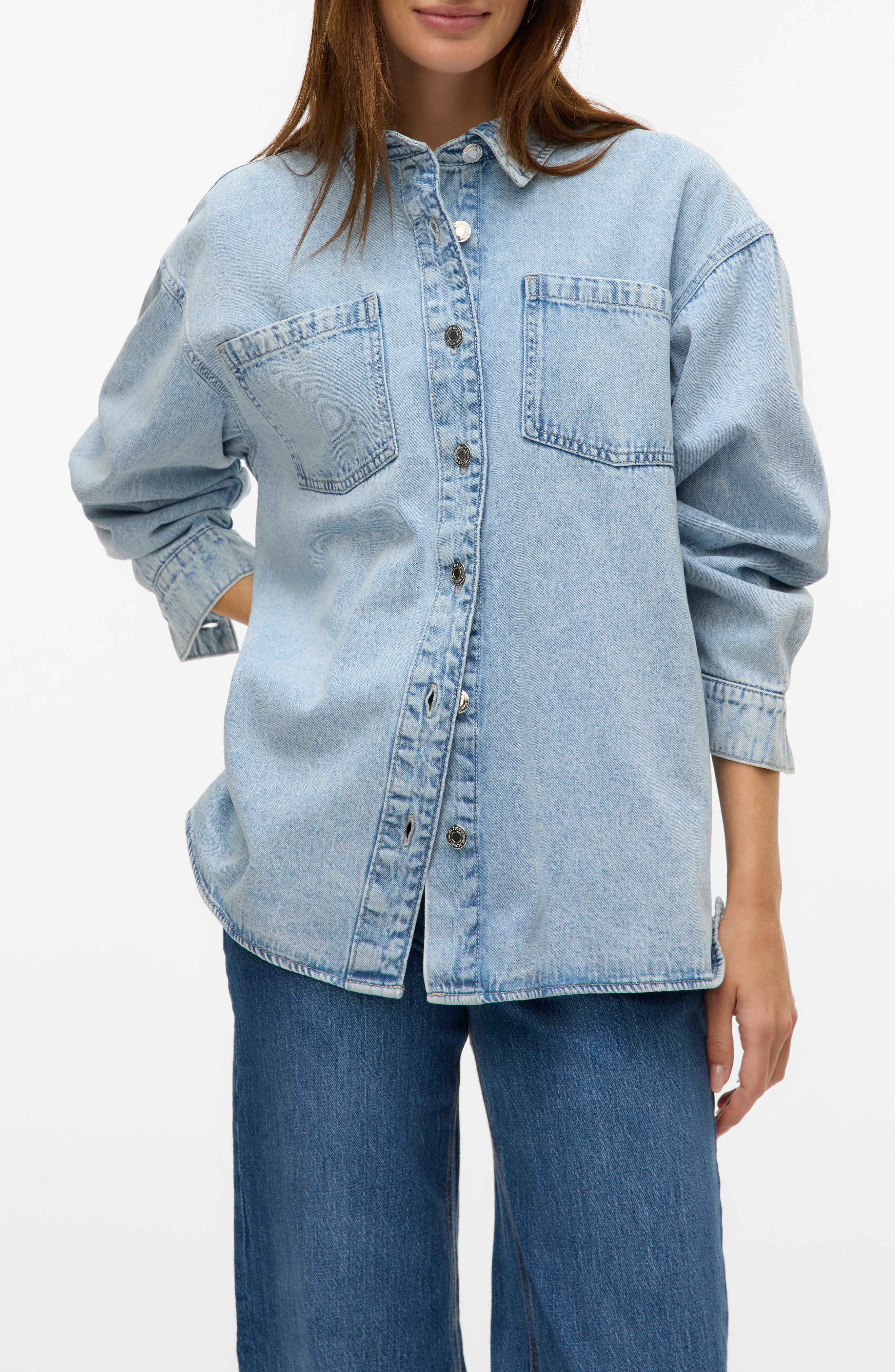 VERO MODA Jennie Oversize Denim Shirt Jacket