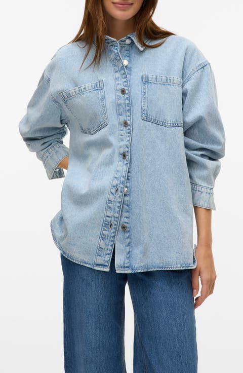 Jennie Oversize Denim Shirt Jacket