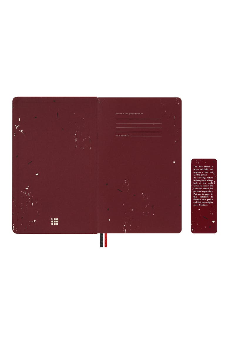 Year of the Fire Horse Notebook, Alternate, color, RED