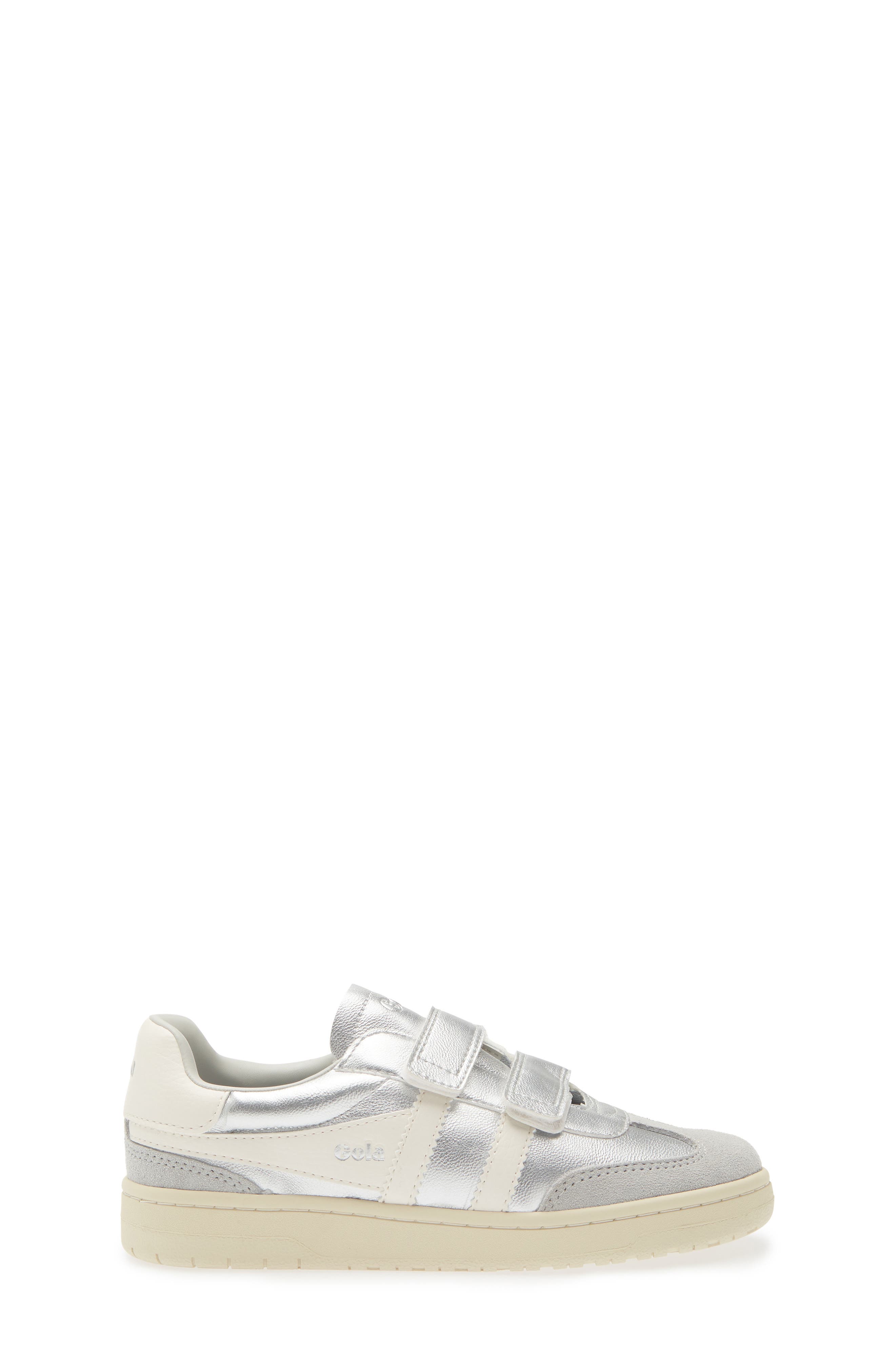 Kids' Viper Glimmer Strap Sneaker, Alternate, color, SILVER/ OFF WHITE