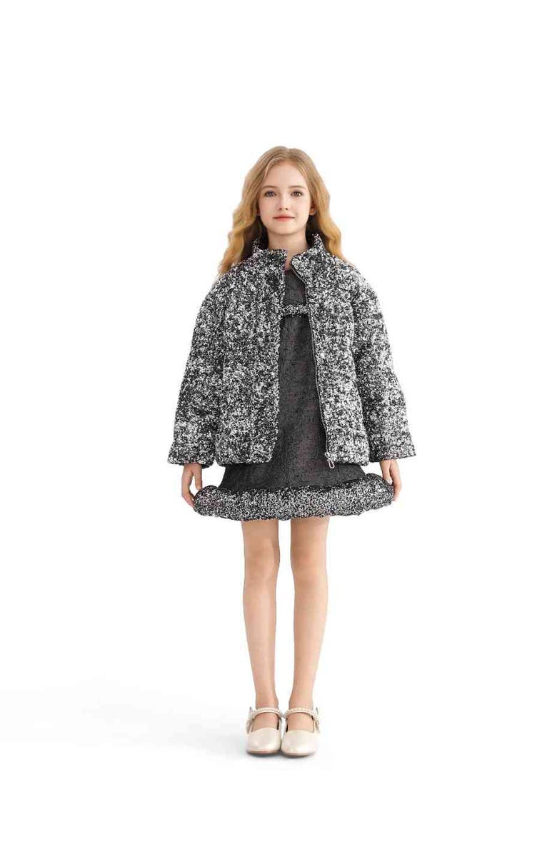 Tulleen Glitter Puffer Jacket, Alternate, color, Black