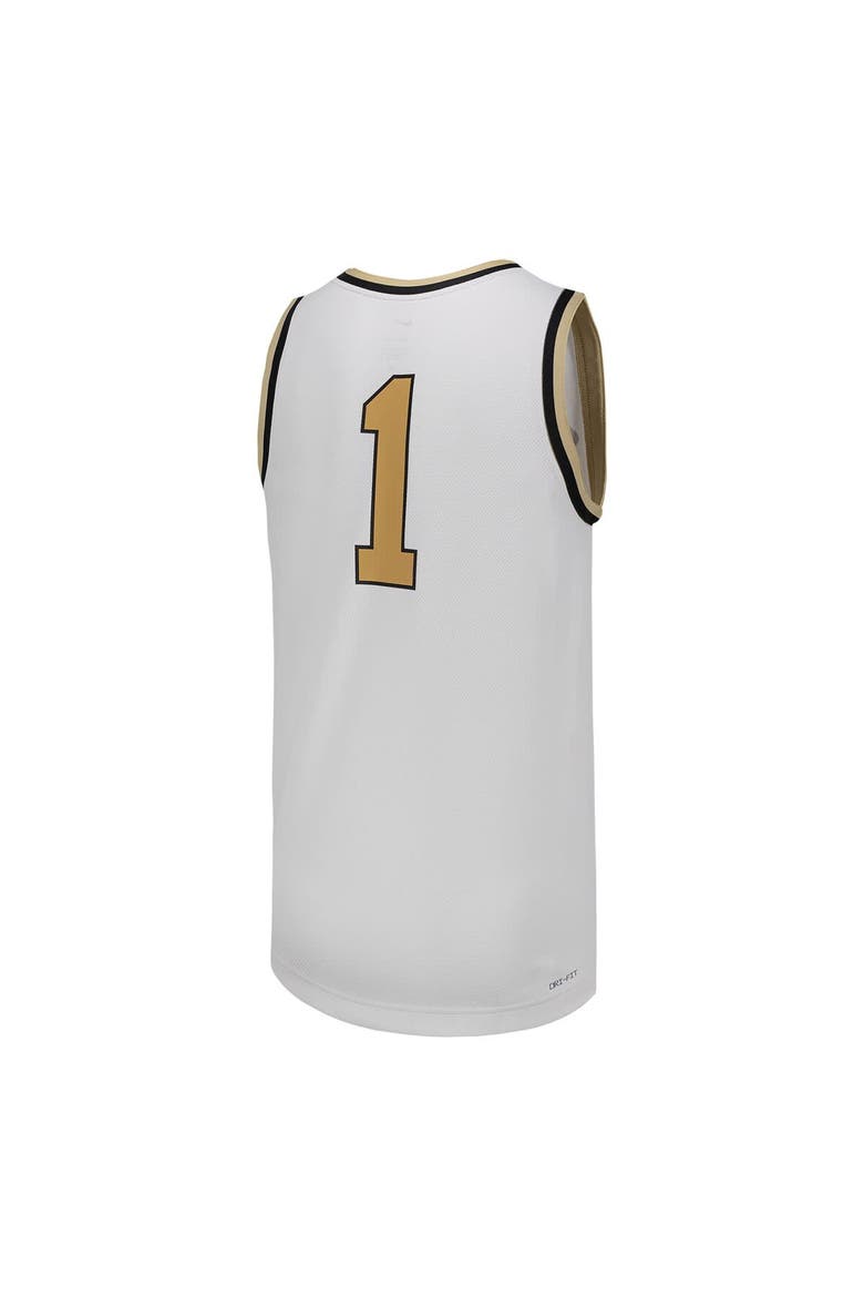 Men's Nike #1 White Colorado Buffaloes Replica Basketball Jersey, Alternate, color, White