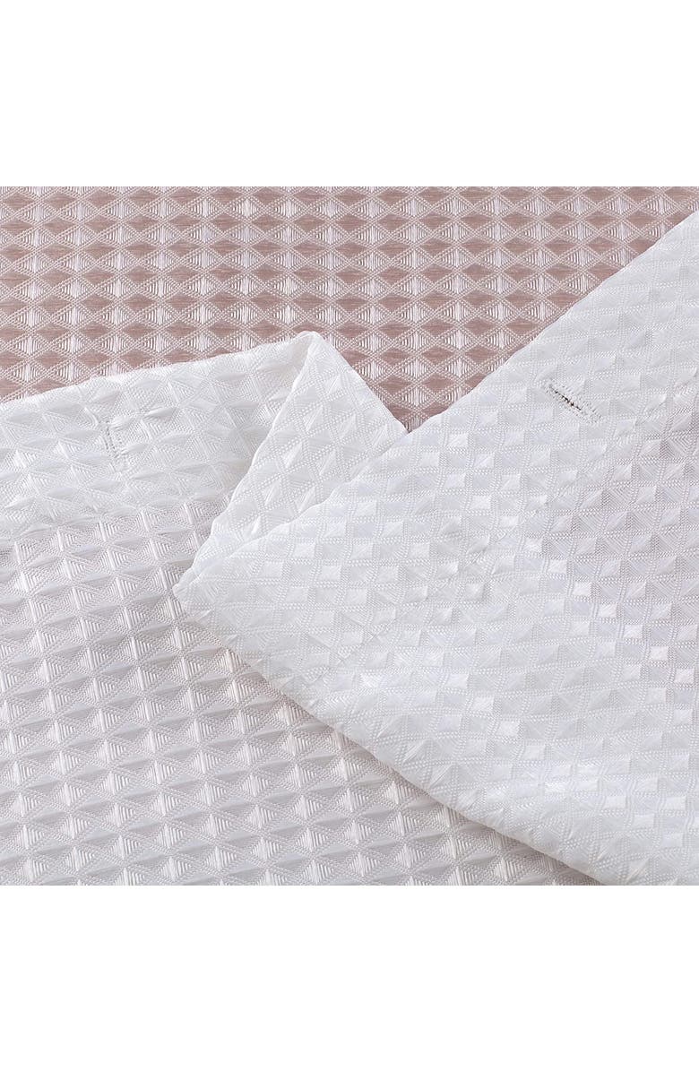 DAINTY HOME Shades Ombré Waffle Texture Shower Curtain, Alternate, color, Blush