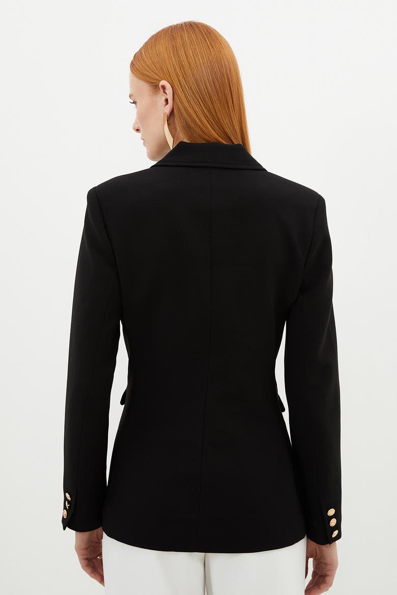 Tailored Double Breasted Blazer, Alternate, color, Black