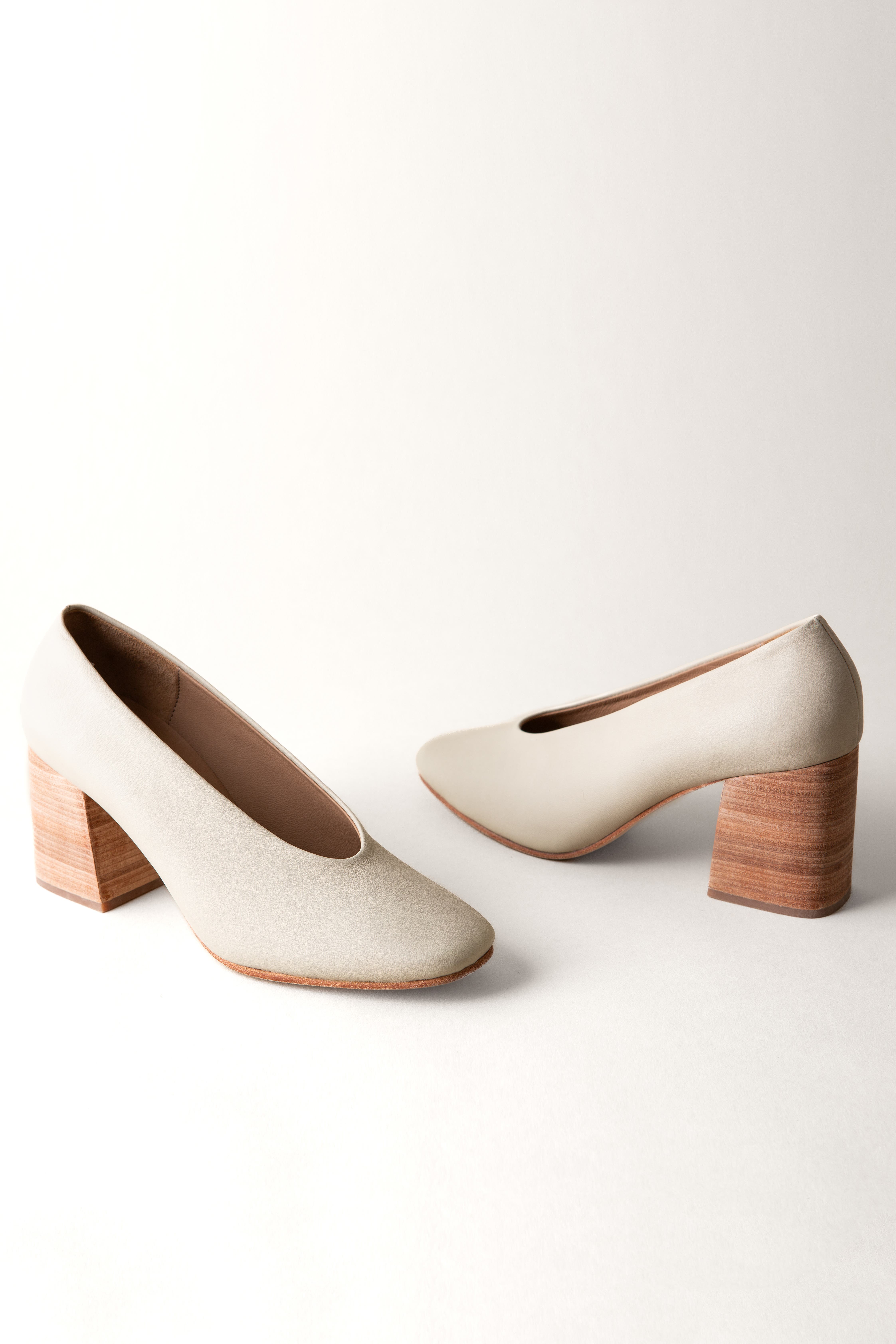 Salvador Block Heel Pump, Alternate, color, Bone