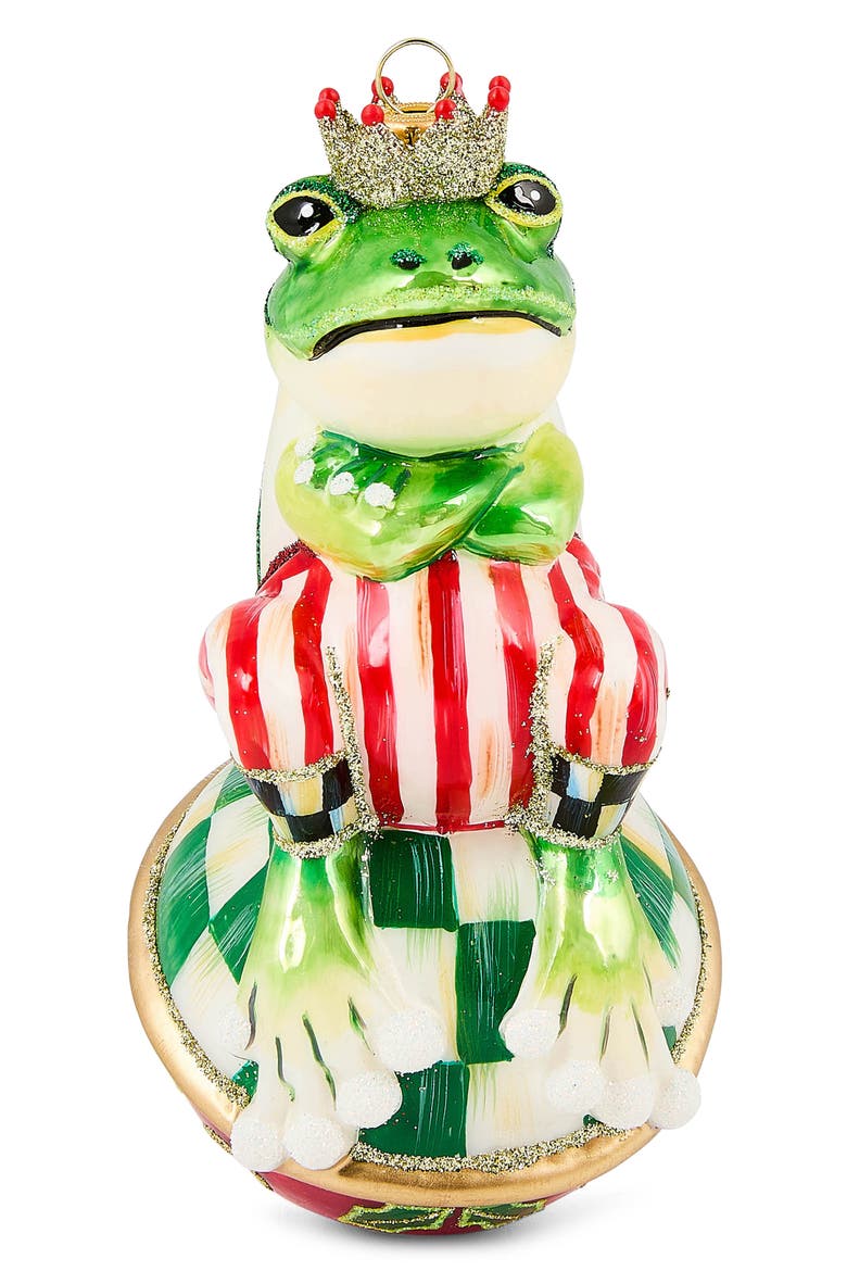 Check it Out Mr. Jingles Glass Ornament, Main, color, GREEN