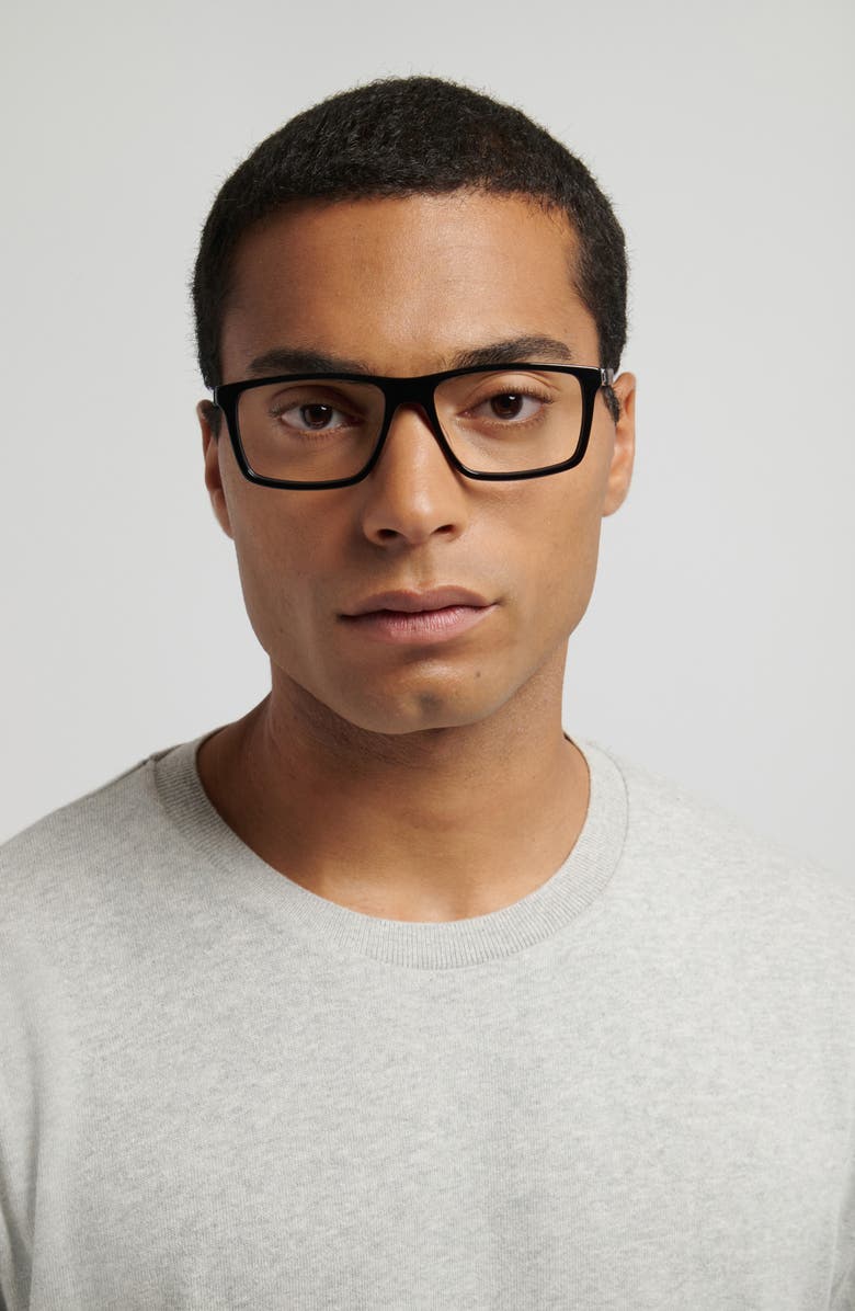 HUGO 55mm Rectangular Optical Glasses, Alternate, color, 