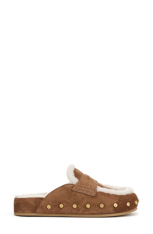 Veronica Beard Fenix Genuine Shearling Mule In Brown