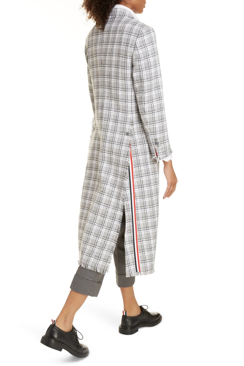 Fray Tweed Coat, Alternate, color, MEDIUM GREY