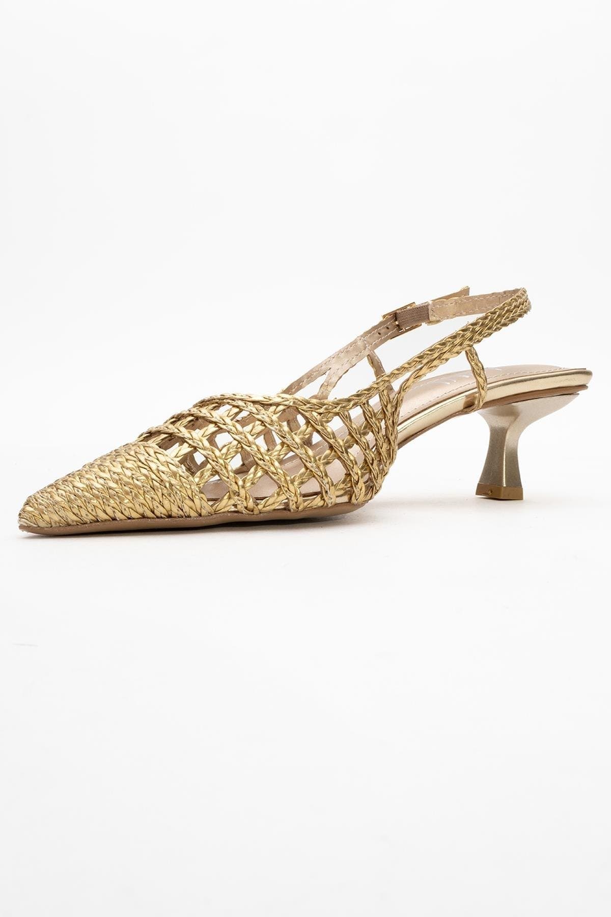 Heaven Knitted Pointed Toe Pump, Alternate, color, Gold
