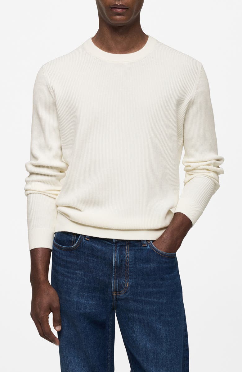 MANGO Rib Sweater, Main, color,