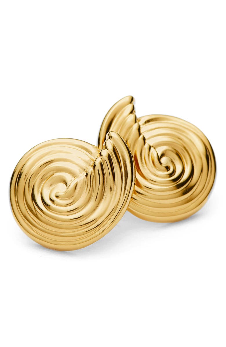 Missoma Small Spiral Stud Earrings, Alternate, color, Gold